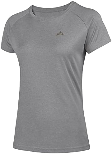 MOERDENG kadın Kısa Kollu Koşu Gömlek UPF 50 + Güneş Koruma SPF Hızlı Kuru Atletik Egzersiz T-Shirt