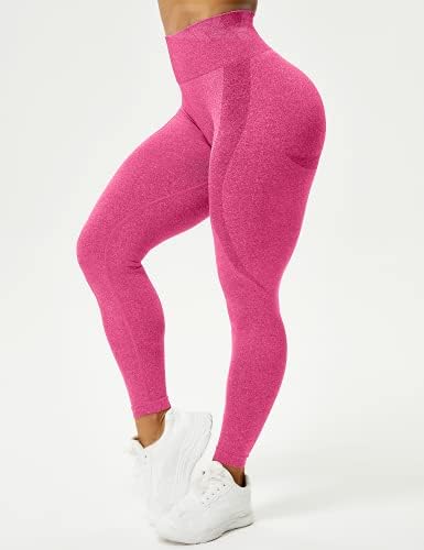 QOQ kadın Dikişsiz Tayt Yüksek Bel Spor Koşu Hayati Yoga Pantolon Popo Kaldırma Egzersiz Karın Kontrol