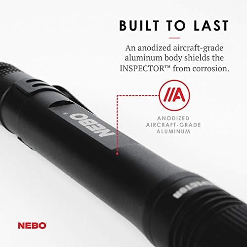 NEBO Müfettiş 180 lümen su geçirmez cep stylus kalem ışık/el feneri 6713 için kompakt EDC ile EdisonBright pil taşıma çantası