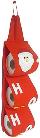 LİANGCHEN 3 Katmanlı Noel Baba Kağıt havlu tutucu Noel Tuvalet Rulo Organizatör Asılı Kağıtları Çanta Peçete Kılıfı için Tatil