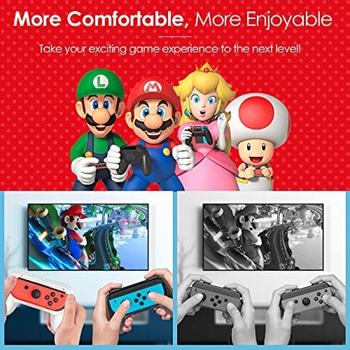TiMOVO Grip Nintendo Switch OLED Model 2021 / Switch Joy-Con ile Uyumlu, (2'li Paket) Ergonomik El Tutamağı Aşınmaya Dayanıklı