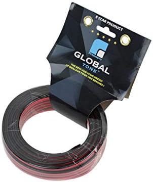 GlobalTone 50ft Hoparlör Kablosu Kırmızı / Siyah Yangın Geciktirici CCA (16AWG)