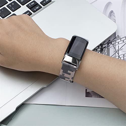 FFENFEI saat kordonları Fitbit Şarj 5 Smartwatch için Uyumlu, ayarlanabilir Renkli Tuval Spor Smartwatch Kayış Bilezik Tutuşunu