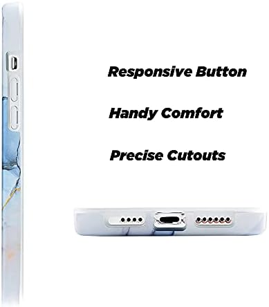 uCOLOR Kılıf ile Uyumlu iPhone 12 Pro Max (6.7) Kızlar için Mermer Desen Şık Mat Hibrid Ultra İnce Yumuşak TPU Koruyucu Kılıf