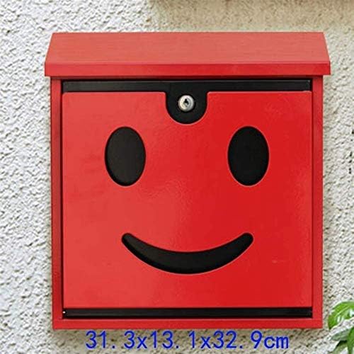 YUXO Duvara Monte Kilitlenebilir Posta Kutusu Stereo Gülümseme Posta Kutusu Duvara Monte Posta Kutuları Posta Kutusu Posta Kutusu