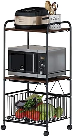 PWE-Mikrodalga Standı Endüstriyel Mutfak Fırıncı rafı baharat rafı, Metal Çerçeve, Tencere ve Tavalar Organizatör
