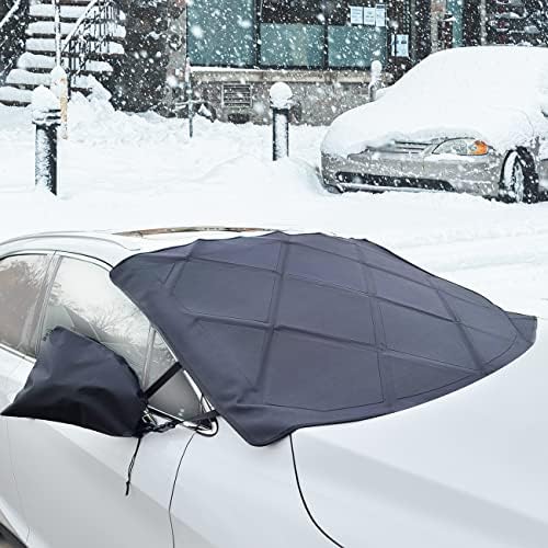 Autotech Park Kar Ön Cam Kapağı 2007-2021 Acura MDX ile uyumlu, Kar, Buz ve Don için Özel olarak uygun Ön Cam Kapağı, Arka Ayna