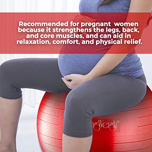 HemingWeigh Egzersiz Topu ve Yoga Topu Sandalye Egzersiz için Fitness Topu Denge Gebelik için Yoga Topu Abs ve Çekirdek Gücü