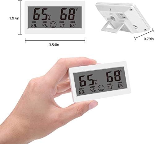 Dijital Termometre Kapalı Termometre Higrometre Ekran ile MAX / MİN Aynı Zaman Odası Sıcaklık Monitör Nem Ölçer ile Büyük Ekran