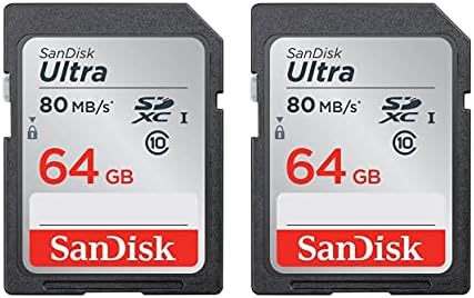 SanDisk Ultra 64GB 2'li paket SDXC UHS-I Sınıf 10 Hafıza Kartı