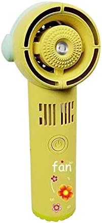 IZHH Soğutma Spreyi Taşınabilir USB Fan El Nemlendirici Sprey Şarj Yapraksız Fanlar (Sarı)