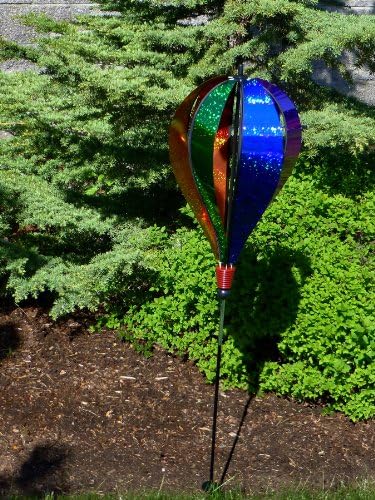 Esinti Gökkuşağı Glitter 6-Panel Sıcak Hava Balonu Zemin Spinner