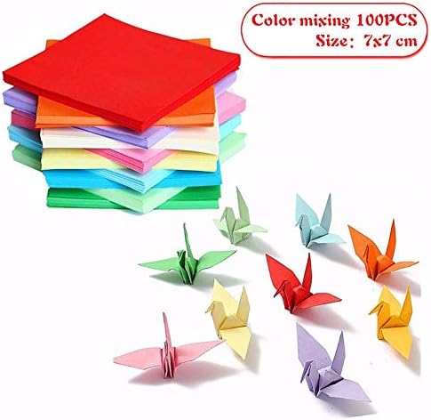 100 Adet / takım Renk Çift Taraflı Origami Kağıt Kare El Yapımı Katlanır Kağıt DIY Aksesuarları 7 * 7 cm superiora € ' Kalite