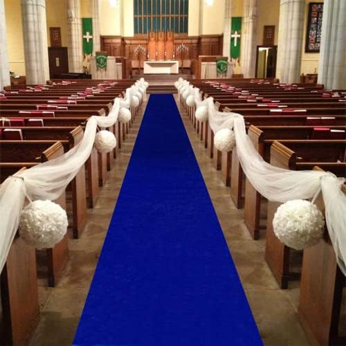 Düğün Halı Koridor Koşucu Kadife 3FTx15FT Uzunluk Koridor Pist Mavi Koridor Koşucu Halı Noel Şükran Düğün Koşucu Koridor Kapalı