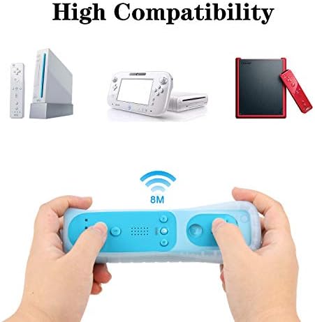 Wii için 2 Adet Uzaktan Kumanda, TechKen Uzaktan Oyun Kontrolörleri Silikon ve Bilek Kayışı ile Wii Uzaktan Değiştirme ile Uyumlu