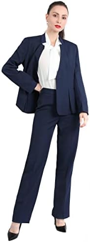 Kadın iş Ofis 1 Düğme Blazer ceket ve pantolon takım Elbise Seti