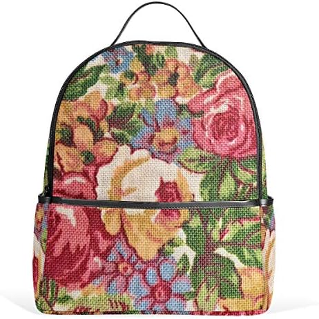 ANİNİLY Kızlar İçin Sırt çantası, Suluboya Boyalı Çiçekler Sırt Çantası Kolej Çantaları Kadın omuzdan askili çanta Sırt Çantası